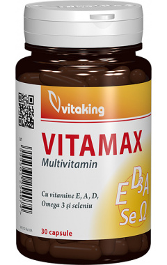Vitamax cu vitamina A+D+E, Omega 3 si seleniu VITAKING - 30 capsule
